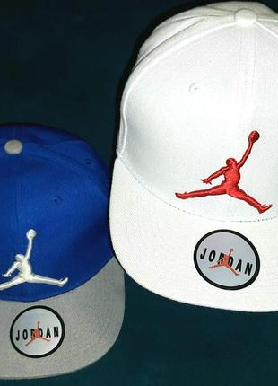 Стильная синяя кепка, бейсболка c вышивкой jordan. шерсть.2 фото