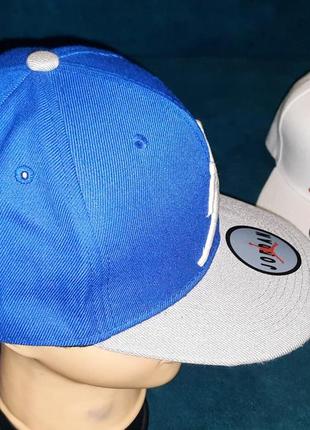 Стильная синяя кепка, бейсболка c вышивкой jordan. шерсть.3 фото