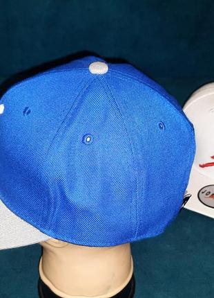 Стильная синяя кепка, бейсболка c вышивкой jordan. шерсть.9 фото