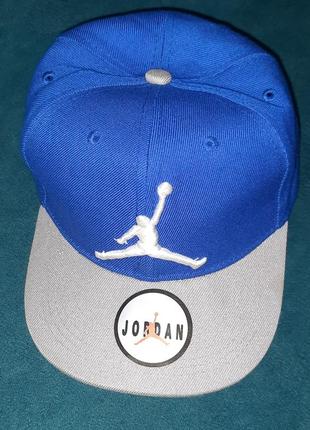 Стильная синяя кепка, бейсболка c вышивкой jordan. шерсть.7 фото