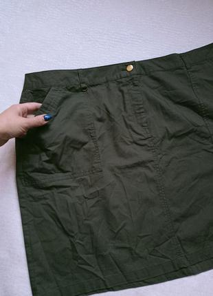Короткая котоновая юбка батал2 фото