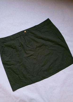 Короткая котоновая юбка батал1 фото