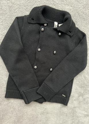 Теплий шерстяний джемпер для хлопчика кофта тепла на ґудзиках светр жакет піджак4 фото