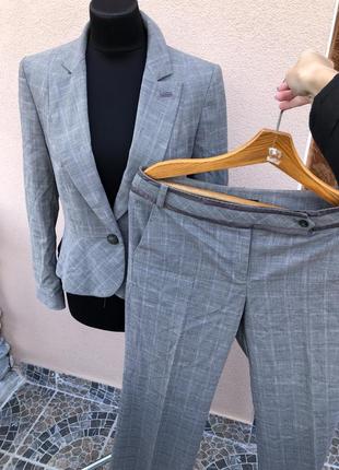 Костюм сірий штани + піджак1 фото