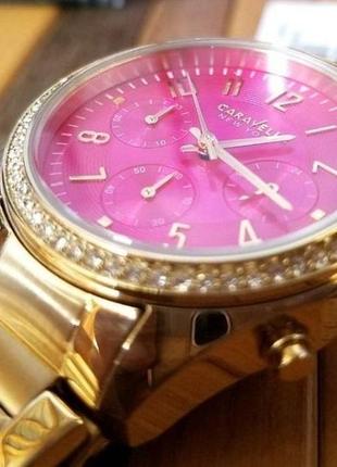 Жіночі годинники caravelle by bulova з рожевим циферблатом