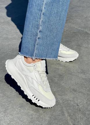 Кросівки жіночі reebok classic leather legacy ‘white olahrada’/кроссовки женские рибок