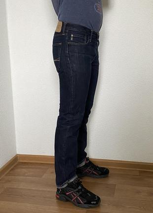 Чоловічі джинси прямого крою сині з плотного деніму2 фото