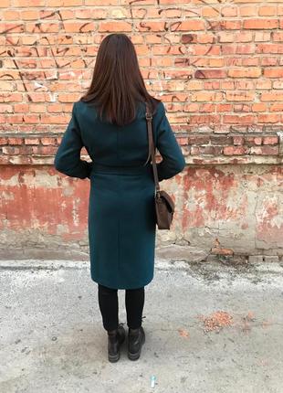 Осеннее женское пальто изумрудного цвета, размер s-m2 фото