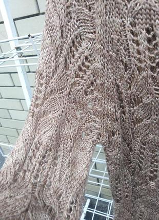 Платье ажурное вязаное , размер м/с.5 фото