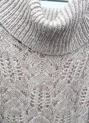 Платье ажурное вязаное , размер м/с.3 фото