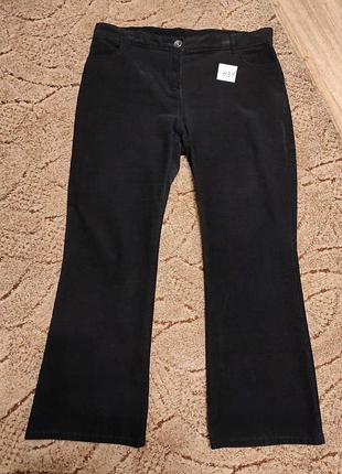 431.1. жіночі штани-кльош із мікровельвету. нар. uk 16 / на наш 48-50