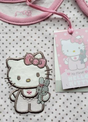 Tu hello kitty человечек слип комбинезон злопок новорожденной девочке 3-6м 62-68см розовый новый6 фото