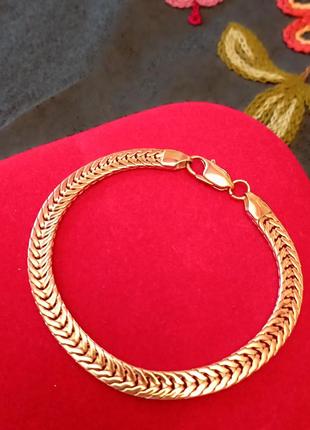 Браслет позолота медична сталь