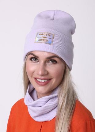 Шапка бини лопата рубчик с отворотом демисезон 7 цветов