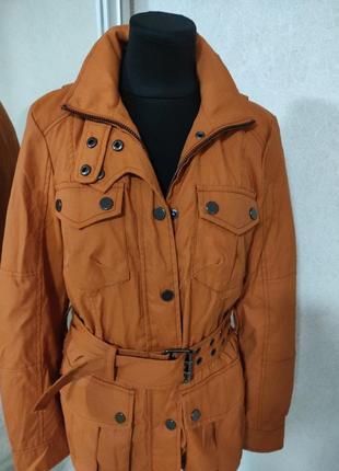 Куртка zara милитари с накладными карманами в стиле barbour massimo dutti h&amp;m mango3 фото