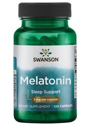 Swanson, мелатонін, 3 мг, 120 капсул