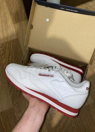 Шкіряні кожаные кроссовки reebok classic белые чоловічі кроссівки рибук2 фото