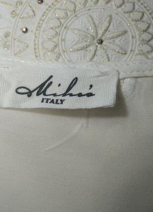 Шикарна стильна блуза з вишивкою, білосніжна сіточка8 фото