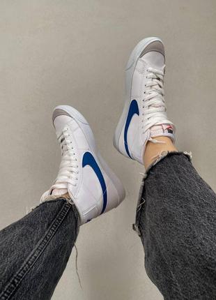 Жіночі кросівки nike blazer mid 77 blue знижка sale / smb8 фото