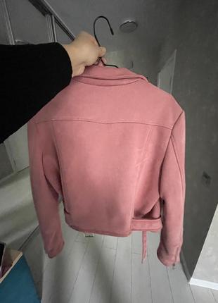 Куртка від pull and bear рожевий колір xl в наявності2 фото
