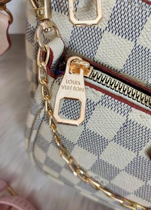 ❤️ multi pochette ivory pink брендова бежева кремова сумочка шахматная светлый беж сумка с розовым ремешком 2 в 13 фото