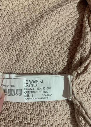 Жіночий в‘язаний светр lc waikiki пудрового кольору.5 фото
