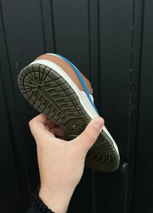 Nike x dunk dark driftwood новинка топові крутезні кросівки найк коричневі блакитні бежеві женские кроссовки беж коричневые голубые9 фото