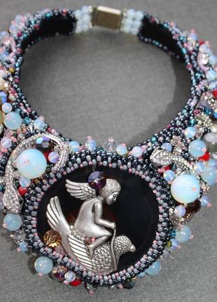 Колье авторское эксклюзивное "серебряный ангел"