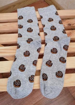 Шкарпетки з принтом пончики h&m1 фото