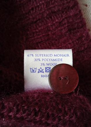 Светрик з мохеру теплий светр на гудзики кофта свитер из мохера4 фото