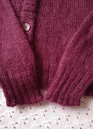 Светрик з мохеру теплий светр на гудзики кофта свитер из мохера6 фото