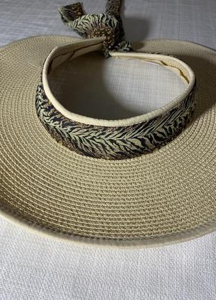 Шляпа літня плетена солом’яна2 фото