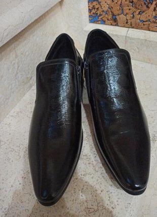 Красивые лаковые ботинки на утеплении(a890737)