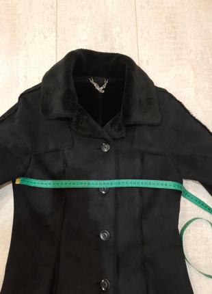 Фирменная чорна дубленка пальто германия5 фото