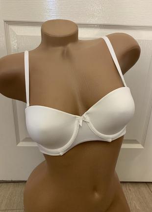 Білий бюстгальтер бра мікрофібра пуш ап