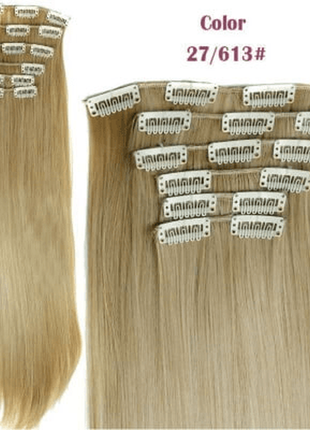 Волосся на заколках (треси)x-pressіon. треси№27\613(пшенично-русявий колір)