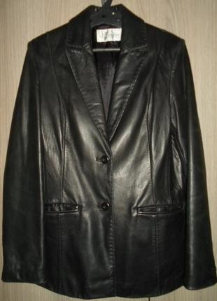 Куртка пиджак женская кожаная j.taylor размер eur-40 uk-12