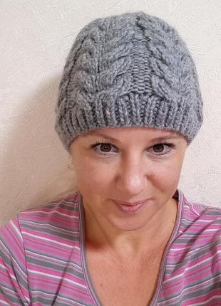 Шапка женская!новая!54р.ручная робота.