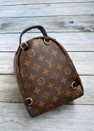 Рюкзак міні в стилі louis vuitton жіночий коричневий2 фото