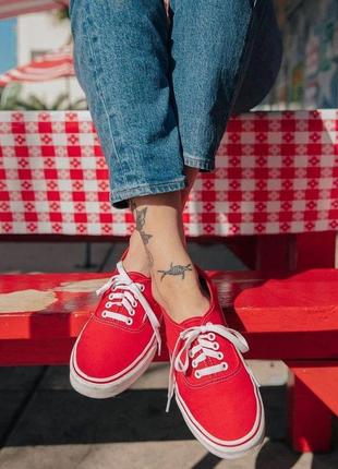 Кеди vans, червоні кеди