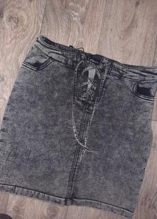 Спідниця джинсова, розмір s (код 740)1 фото
