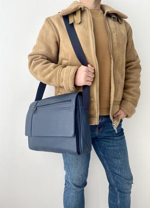 Piquadro мужская кожаная итальянская сумка для ноутбука сумочка под ноутбук кожа сумка подарок мужу парню