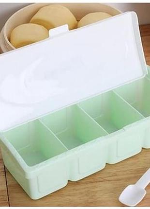 Емкость для специй с ложкой (салатовый)