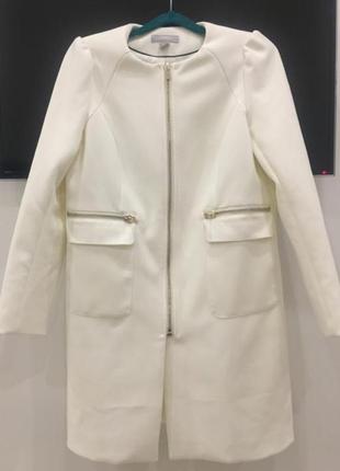 Пальто  стильне молочного кольору від h&m8 фото