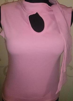 Рожевий  легкий топ s/m новий бірки