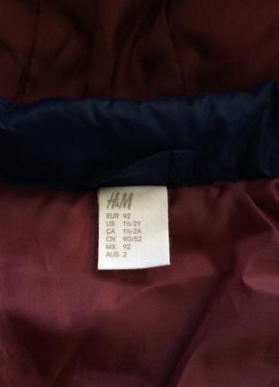 Куртка демисезонная пуховик, h&m, 1-2 года6 фото