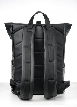 Рюкзак рол sambag rolltop x чорний з битим сріблом7 фото