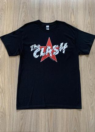 Мужская хлопковая коллекионная футболка с принтом the clash