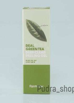 Пілінг-гель з зеленим чаєм farmstay real green tea clear peeling gel - 100 мл1 фото