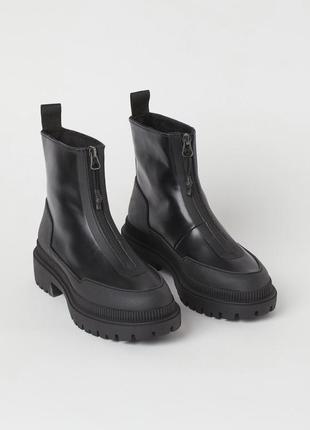 H&m водоотталкивающие сапоги, экокожа,термопластичная резина